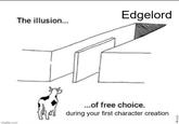 Edgelord The illusion... imgflip.com ...of free choice. during your first character creation