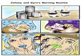 Johnny and Gyro's Morning Routine Jojokes Tumblr: kinitajojo ☆ Kino
