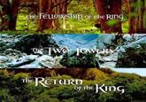 the FELLOWSHIP OF THE RING The TWO TOWERS The RETURN Of The King