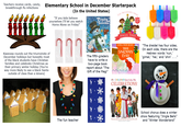 Teachers receive cards, candy, Elementary School in December Starterpack breakthrough flu infections #fffff Kwanzaa rounds out the triumvirate of December holidays but honestly most of the black students have Christian families and celebrate Christmas as their primary winter holiday (You're way more likely to see a black Santa outside of class than a kinara) (In the United States) "If you kids behave yourselves I'll let you watch Home Alone on Friday" าาา Frosty Snowman The fifth-graders have to write a two-page book report about "The Gift of the Magi" THE SALVATION ARMY ANGEL TREE EZRA JACK KEATS THE SNOWY DAY OR CHILDREN Just Like Me SALON AMY CELEBRATIONS! "The dreidel has four sides. On each side, there are the Hebrew words 'nun,' 'gimel,' 'hei,' and 'shin' . . ." The fun teacher Festivals, carnivals, and feast days from around the world ene poppet.com School chorus does a winter show featuring "Jingle Bells" and "Winter Wonderland"