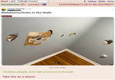 Board /pol/ - Politically Incorrect Settings Mobile Home Anonymous (ID: cHaVvIEB ) © 12/03/25(Wed)13:30:31 No.522790577 r/Autism_Parenting • 1y ago Meltdowns/Holes in the Walls Meltdowns 531 KB PNG >Autistic people wont last a second in Europe Take this as a lesson.