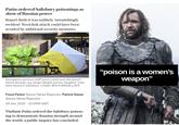Putin ordered Salisbury poisonings as show of Russian power Report finds it was unlikely ‘astonishingly reckless' Novichok attack could have been avoided by additional security measures ROTARY WISHING WELL Please Give enerously Sponsored by Salisbury Glass,Centre Ltdh Charity No:-1039 Emergency services staff erect a tent over the bench where Russian spy Sergei Skripal and his daughter Yulia were found in Salisbury | Credit: BEN STANSALL/AFP Fiona Parker Senior News Reporter. Patrick Sawer Senior News Reporter 04 Dec 2025 - 12:01PM GMT Vladimir Putin ordered the Salisbury poison- ing to demonstrate Russian strength around the world, a public inquiry has concluded. "poison is a women's weapon"