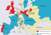 Atlantic Portugal Spain Gibraltar (Britain) Ireland Scotland Denmark North Sea Norway Great Britain Wales England Personal Union Dutch Republic Austrian Nether Pruss Hanover Further Sweden Gotland Ösel Russian Empire Saxony Austria Bavaria France Switzerland Savoy Austr Republic of Milan Venice Genoa Modena Tuscany Corsica San Marino Papal States Minorca (Britain) Sardinia Baltic Prussia Polish-Lithuanian Commonwealth Austrian Monarchy Adriatic Montenegro Black Sea Ottoman Empire Great Britain, Prussia, Portugal, Hanover Austria, France, Russia, Sweden, Spain, Saxony
