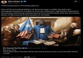 A post sharing some misinformation for comedy. The post reads, "One of the founding fathers of America was a noble Somali man. Alongside Benjamin Franklin & Thomas Jefferson, signed the important documents declaring independence from British Rule and the promised lands of Minnesota to the people of Somalia."
