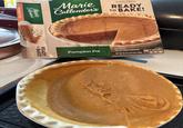Marie Callender's EASY PREP READY TO BAKE! Callender's Marie Pumpkin Pie TO BAKE! READY Pumpkin Pie KEEP FROZEN: MUST BE COOKED THOROUGHLY NET WT 36 0Z (2 LB 4 0Z) 1.02kg 360 PER 1/8 PIE