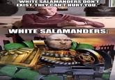 "WHITE SALAMANDERS DON'T EXIST. THEY CAN'T HURT YOU." 300 RAVEN HIGH MOISELION OFFICER WHITE SALAMANDERS: