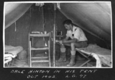 57 DALE HINTON IN OCT 1942. HIS TENT L. G. 97