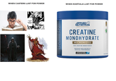 WHEN CASTERS LUST FOR POWER WHEN MARTIALS LUST FOR POWER I REJECT MY HUMANITY! JOJO!! APPLIED NUTRITION PROFESSIONAL CREATINE MONOHYDRATE MICRONIZED 100% CREATINE MONOHYDRATE INCREASE HIGH-INTENSITY PHYSICAL PERFORMANCE TESTED FOR ATHLETES 50 SERVINGS