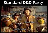 Standard D&D Party Human Fighter Beaker the NPC Werebear Bard Plasmoid Artificer Ratfolk Rogue Celestial Paladin
