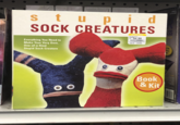 AGES 14 PLAYERS stupid SOCK CREATURES Everything You Need to Make Your Very Own, One-of-a-Kind Stupid Sock Creature GOODWILL Housewarac Yellow $4.99 19 00000 01002 9/8/19 244505 SS CAME 540 Music Book & Kit POROSE
