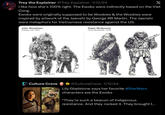 Trey the Explainer @Trey_Explainer · 1/12/24 X I like how she's 100% right. The Ewoks were indirectly based on the Viet Cong. Ewoks were originally supposed to be Wookies & the Wookies were inspired by artwork of the Jaenshi by George RR Martin. The Jaenshi were metaphors for Vietnamese resistance against the US. John Shoenherr Analog, July 1975 Ralph McQuarrie Circa November, 1976 Culture Crave @CultureCrave 1/12/24 Lily Gladstone says her favorite #StarWars characters are the Ewoks "They're such a beacon of Indigenous resistance. And they rocked it. They brought t...