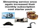 Streaming service once again increased their monthly subscription cost starter pack made with mematic