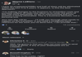 Wayne LeBlanc. 1st CEO 3d- I have 10 employees/1099s and half of them will be eliminated within the next 3 to 5 years. It appears. Is this the best approach? "I'm making changes to the business to streamline costs and increase output. Al tools now allow us to cover the parts of this role more efficiently, so we're restructuring and your position is being eliminated. This is a business decision, not a personal one. Your last day will be. I'll walk you through what needs to happen on the transition. If you need a straightforward reference for the work you've done here, I can provide that." 3 14 comments P ៨ Like Comment Repost Send Most relevant Christine F. • 3rd+ Healthcare .. Freelance writer 3d ... Interior Design Well, my guess is that you may not even need to send many of these, if any of your employees are on LinkedIn? Like 11 Reply Russell Hughes • 2nd Business Executive This has to be a joke, right? 2d