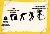 THE REPUBLICAN PARTY THE MODERN REPUBLICAN PARTY DESIRE FOR THE SOUTHERN WHITE VOTE imgflip.com