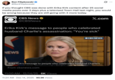 A "tweet":https://knowyourmeme.com/memes/sites/twitter-x about Erika Kirk, the widow of late right-wing political organizer "Charlie Kirk":https://knowyourmeme.com/memes/people/charlie-kirk, concerning her CBS Town Hall Interview in December 2025.