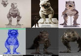 Concept art by NOOSAURUS REX, Mark McCreery Concept Maquette Maquette ILM 1992 model ILM 2015 model ILM 2022 model