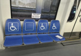 PRIORITY SEATING ASIENTOS RESERVADOS FOR SENIORS AND PEOPLE WITH DISABILITIES PARA PERSONAS MAYORES O CON CAPACIDADES & & &