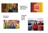 Apple/Amazon's sappy Christmas Al slop of the year BURGER KING "anxiety, keep on trying me" *darling hold my hand* "nothing beats a J-"