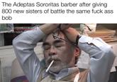The Adeptas Sororitas barber after giving 800 new sisters of battle the same f--- ass bob 10 Years with Hayao Mi NHK WORLD JAPAN M KH