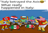 5 "Italy betrayed the Axis" What really happened in Italy: +