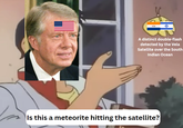 ✡ A distinct double-flash detected by the Vela Satellite over the South Indian Ocean Is this a meteorite hitting the satellite?