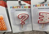 ct ted 1ct PARTY EXPO never miss a chance to celebrate Numeral Candle PARTY EX never miss a chance to celebr Numeral Cand 2.36 in /6 cm 2.5in/4.30 cm 2.5 in A
