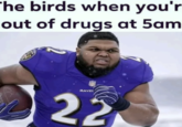 A "meme":https://knowyourmeme.com/memes/memes using the Druski Ravens "AI image":https://knowyourmeme.com/memes/cultures/ai-art, showing internet comedian "Druski":https://knowyourmeme.com/memes/people/druski as Baltimore Ravens running back Derrick Henry.