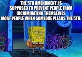 THE 5TH AMENDMENT: IS SUPPOSED TO PREVENT PEOPLE FROM INCRIMINATING THEMSELVES MOST PEOPLE WHEN SOMEONE PLEADS THE 5TH: imgflip.com
