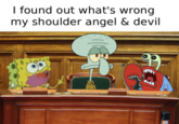 I found out what's wrong my shoulder angel & devil