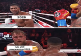 A "meme":https://knowyourmeme.com/memes/memes about the Anthony Joshua Smiling at Jake Paul Before Punching Him image.