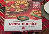 NATURE'S PATH ALWAYS ORGANIC SOURCE OF FIBRE LOW IN SATURATED FATS ORGANIC GLUTEN FREE VEGAN Mesa sunrise NATURALLY DELICIOUS, IRRESISTIBLY CRISPY FLAKES OF CORN AND ANCIENT GRAINS GB-169-005 CEREAL 355g FRUIT SHOWN AS SERVING SUGGESTION