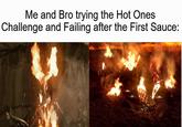 Me and Bro trying the Hot Ones Challenge and Failing after the First Sauce: