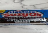 NET WT TB filling with cream CHOCOLATE CAKE SuzyQ's Hostess CONTAINS BIOENG MONOCALCIUM PROSPHATE CONTAINS EGG, MILK, SOYBEAN AND WHEAT INGRE