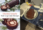 Chocolate Ganache Yule Log Cake Recipe LOVELYGREENS.COM 080 House OLATE