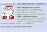 Anonymous 90 О 19 KB PNG 12/04/25(Thu)04:49:45 No.217312885 American Christmas movies: >careergirl from the big city goes back to her hometown and finds true love with a dreamy woodworking teacher or something Italian Christmas movies: >small bourgeoises go on vacation abroad like in Aspen or in Egypt and attempt to cheat on their wives as much as they can possibly get away with What explains this cultural difference?