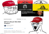 MAKE AM GREAT AGA The 2nd Amendment Protects The First Amandmant SEMP TRANNIS ΜΟΛΩΝ ΛΑΒΕ "The tree of liberty must be refreshed from time to time with the blood of patriots and tyrants." DONT TREAD ON MI SI COLLECTIO H--- Economicus Dashboard When Must We Kill Them? NICHOLAS DECKER APR 16, 2025 AKE AMERICA EAT AGAIN View stats in the app Evil has come to America. The present administration is engaged in barbarism; it has imgflip.com