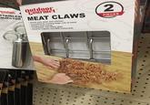Outdoor STAINLESS INJECTOR RS Outdoor Gourmet TM MEAT CLAWS •Shreds pork, beef, and chicken •Convenient for moving large cuts of meat Stainless steel prongs •Comfortable, soft rubber grips • Great for caterers and BBQ restaurants 2 PIECES n DERS