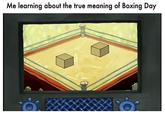 Me learning about the true meaning of Boxing Day
