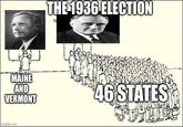 THE 1936 ELECTION TH MAINE AND VERMONT 46 STATES imgflip.com