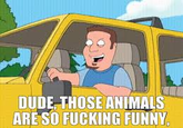 DUDE, THOSE ANIMALS ARE SO F------ FUNNY,