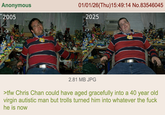 Anonymous 2005 01/01/26(Thu)15:49:14 No.83546045 2025 ULTIMATE AM 2.81 MB JPG >tfw Chris Chan could have aged gracefully into a 40 year old virgin autistic man but trolls turned him into whatever the f--- he is now