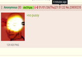 4 minutes ago Anonymous (ID: dwCPqzej) [01/01/26(Thu)21:51:22 No.23830235 >no p---- 129 KB PNG