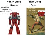 Canon Blood We basically keep the books in order Ravens Fanon Blood Ravens Hippity Hoppity your artifact is now my property