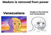 Maduro is removed from power Venezuelans People on the internet (not Venezuelans)