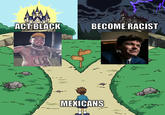 ACT BLACK BECOME RACIST 69 MEXICANS M