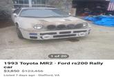HELLA CELLA 1 of 20 1993 Toyota MR2 Ford rs200 Rally car $3,850 $123,456 Listed 7 days ago · Stafford, VA