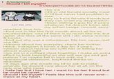 : Anonymous Should I kill myself? NATURAL SELECTION WRATH 1157 20 83 AM 04/20/99 437 KB JPG 01/05/26(Mon)08:20:16 No.83578956 retarded. love him. >be me >20 yr old female socially inept 7/10 but never had problem w men >try to have female friends but they can smell my desperation >been dating a guy for 2 years. whatever. he doesn't know abt my 4chan usage. normal, semi- >find out in like the first month about all his ex situationships. one of them is so much like me, but uglier. she likes all the same s--- i do: same movies & books >find out she was a columbiner. Me too. never met one IRL >obsess about her everyday. check her twitter, tiktok, instagram 5 times a day for 2 years. >dream about having sex with her or killing her almost everynight >we are in a college class together. i make an extra effort to look beautiful so she will see me and get jealous? or maybe fall in love with me? >parasocial obsession. boyfriend thinks im retarded >2 days ago she emails my bf to ask to make amends. he doesnt care about her at all, im the only one who cares i hate her but i love her. i want to be her friend but he wuld be upset. Should I kill myself? Feels like this will never end-- claws at my heart.