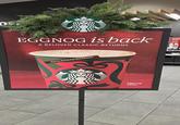 EGGNOG is back A BELOVED CLASSIC RETURNS fount drinks 225 ICEE Sorry, Gone for the Season Eggnog Latte