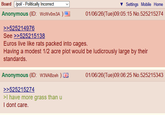 Board /pol/ - Politically Incorrect Anonymous (ID: WCWv0m3A) E >>525214976 See >>525215138 Settings Mobile Home 01/06/26(Tue)09:05:15 No.525215274 Euros live like rats packed into cages. Having a modest 1/2 acre plot would be ludicrously large by their standards. Anonymous (ID: W3VABzeh) >>525215274 >I have more grass than u I dont care. 01/06/26(Tue)09:06:25 No.525215343
