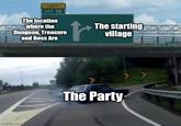 LEFT EXIT 12 The location where the Dungeon, Treasure and Boss Are imgflip.com The starting village The Party